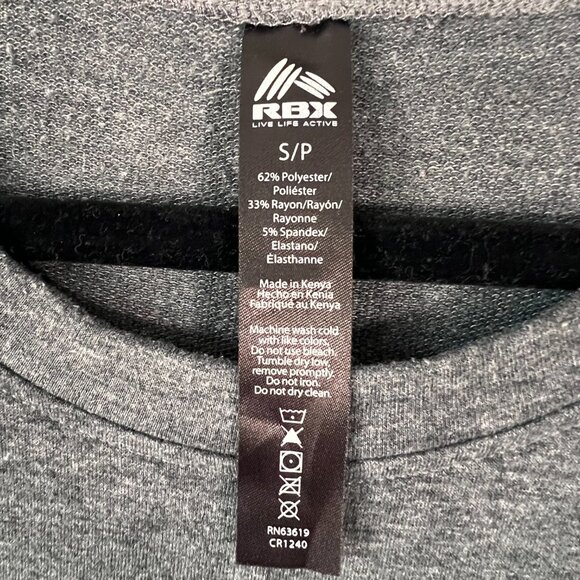 Womens RBX Long Sleeved Tunic Size Medium‎ Heathered Grey Ahtletic Leisur… - Picture 4 of 5